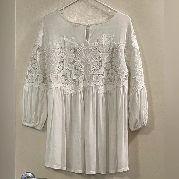 DELETTA by‎ ANTHROPOLOGIE Desi Blouse in Ivory - Picture 4 of 9